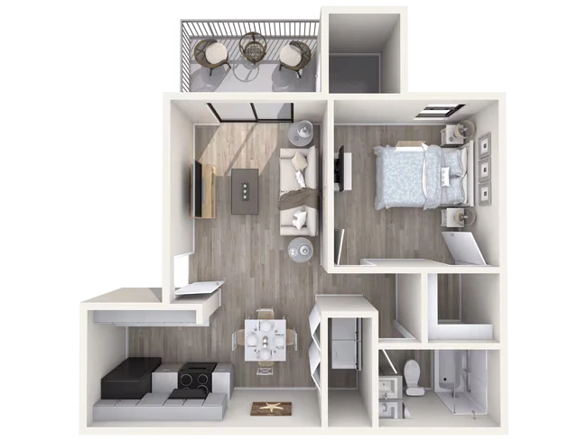 1 Bed/1 Bath Partial Renovated 1062 floor plan